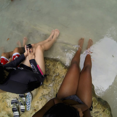 natural fish spa at Aguinid Waterfall tour