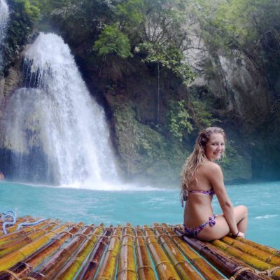 Cebu Waterfall with guest at Kawasan Waterfall