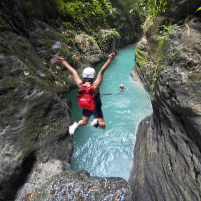 Badian Canyoneering tour at Kawasan Waterfall Cliff Jumping River Tour