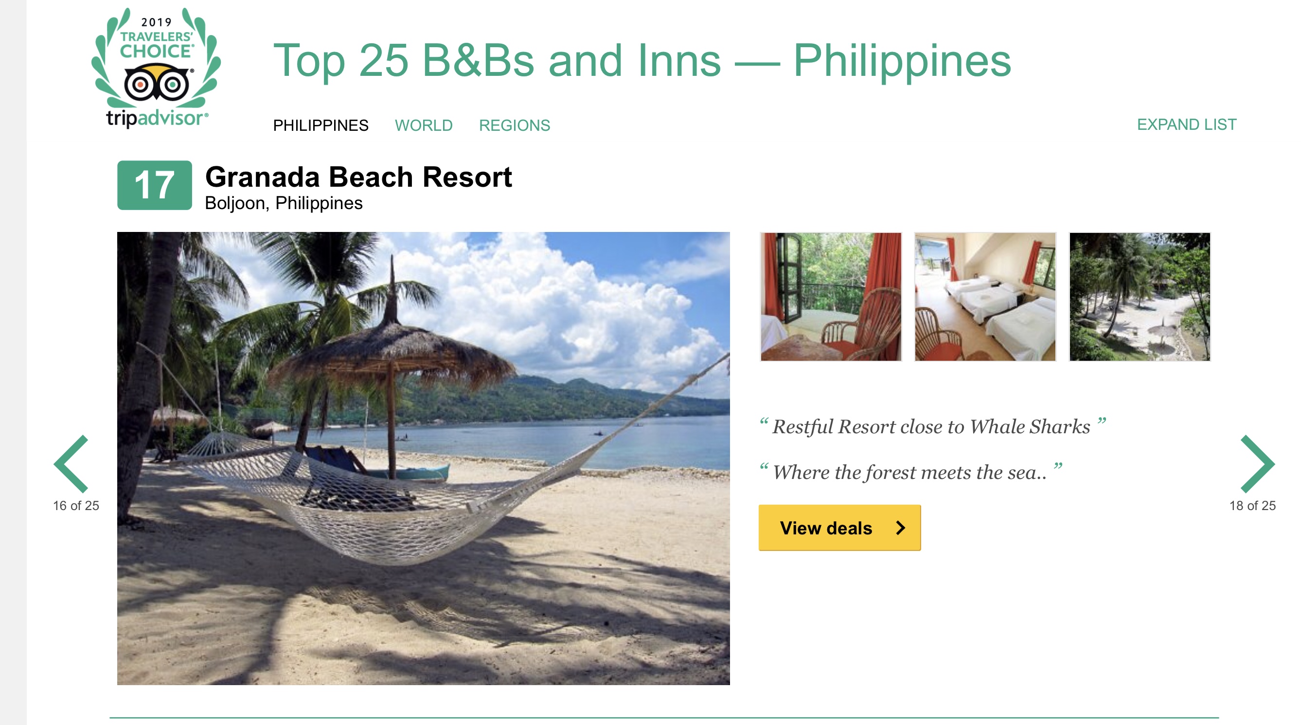 Award Winning Resort best Resort in Cebu TripAdvisor Travellers choice Winner